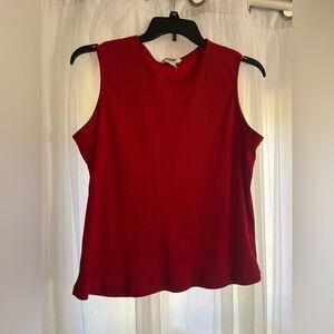 Alia Vibrant Red Women’s Red Tank Top Petite XL Alia Sleeveless Shirt
